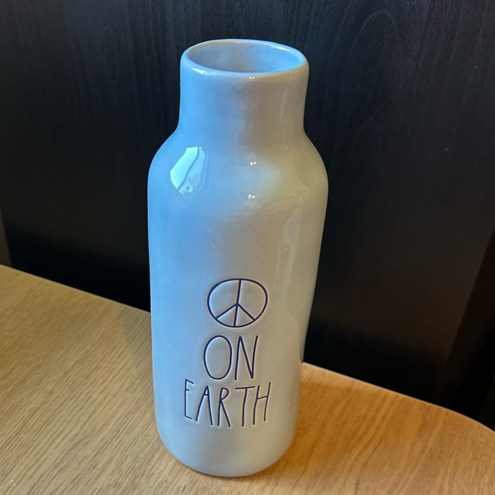 Rae Dunn Blue Peace Vase